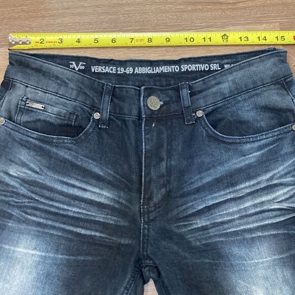 Versace 19-69 Italia Men's Dark Wash Slim Jeans Sz 30X30 - Picture 8 of 10